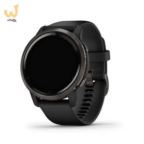 Zegarek Garmin Venu 2 (45 mm) Slate Stainless Steel Bezel / Black Case / Silicone Band Zegarek Garmin Venu 2 (45 mm) Slate Stainless Steel Bezel / Black Case / Silicone Band