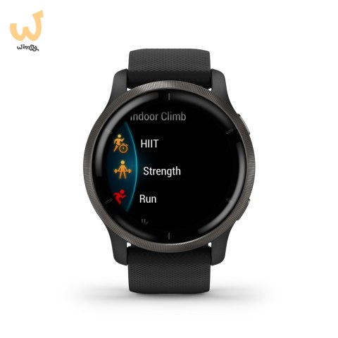 Zegarek Garmin Venu 2 (45 mm) Slate Stainless Steel Bezel / Black Case / Silicone Band Zegarek Garmin Venu 2 (45 mm) Slate Stainless Steel Bezel / Black Case / Silicone Band