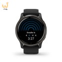 Zegarek Garmin Venu 2 (45 mm) Slate Stainless Steel Bezel / Black Case / Silicone Band