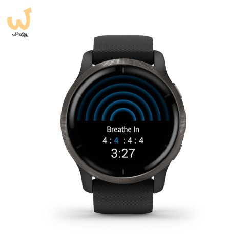 Zegarek Garmin Venu 2 (45 mm) Slate Stainless Steel Bezel / Black Case / Silicone Band Zegarek Garmin Venu 2 (45 mm) Slate Stainless Steel Bezel / Black Case / Silicone Band