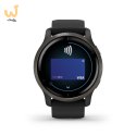 Zegarek Garmin Venu 2 (45 mm) Slate Stainless Steel Bezel / Black Case / Silicone Band