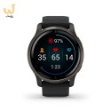 Zegarek Garmin Venu 2 (45 mm) Slate Stainless Steel Bezel / Black Case / Silicone Band
