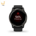 Zegarek Garmin Venu 2 (45 mm) Slate Stainless Steel Bezel / Black Case / Silicone Band