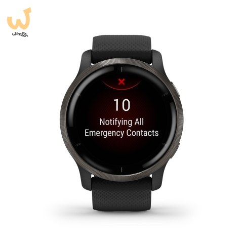 Zegarek Garmin Venu 2 (45 mm) Slate Stainless Steel Bezel / Black Case / Silicone Band Zegarek Garmin Venu 2 (45 mm) Slate Stainless Steel Bezel / Black Case / Silicone Band