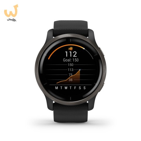 Zegarek Garmin Venu 2 (45 mm) Slate Stainless Steel Bezel / Black Case / Silicone Band Zegarek Garmin Venu 2 (45 mm) Slate Stainless Steel Bezel / Black Case / Silicone Band
