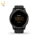 Zegarek Garmin Venu 2 (45 mm) Slate Stainless Steel Bezel / Black Case / Silicone Band