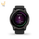 Zegarek Garmin Venu 2 (45 mm) Slate Stainless Steel Bezel / Black Case / Silicone Band