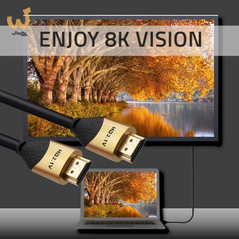 QOLTEC KABEL HDMI V2.1 ULTRA HIGH SPEED 8K | 60HZ | 30AWG | GOLD QOLTEC KABEL HDMI V2.1 ULTRA HIGH SPEED 8K | 60HZ | 30AWG | GOLD