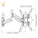 Uchwyt ścienny do telewizora Maclean MC-784 (Obrotowy, ścienne, Uchylny; 32" - 55"; max. 20kg) (WYPRZEDAŻ)