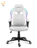 Fotel gamingowy Huzaro Force 2.5 RGB WHITE MESH