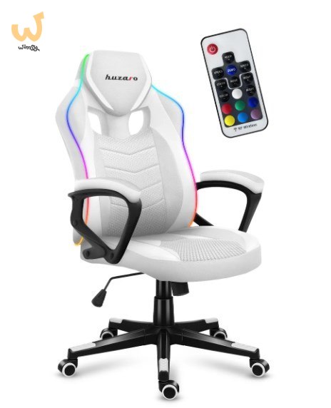 Fotel gamingowy Huzaro Force 2.5 RGB WHITE MESH Fotel gamingowy Huzaro Force 2.5 RGB WHITE MESH