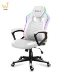 Fotel gamingowy Huzaro Force 2.5 RGB WHITE MESH