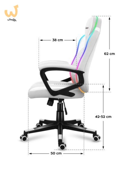 Fotel gamingowy Huzaro Force 2.5 RGB WHITE MESH Fotel gamingowy Huzaro Force 2.5 RGB WHITE MESH