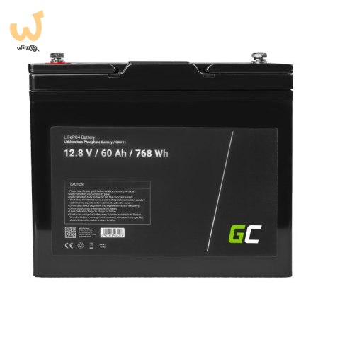 GREEN CELL AKUMULATOR LIFEPO4 CAV11 12/12,8V 60AH 768WH / M8 GREEN CELL AKUMULATOR LIFEPO4 CAV11 12/12,8V 60AH 768WH / M8