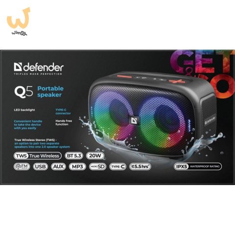 DEFENDER GŁOŚNIK Q5 BLUETOOTH 20W DEFENDER GŁOŚNIK Q5 BLUETOOTH 20W