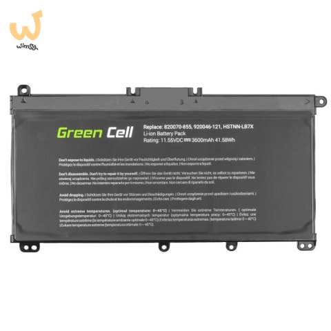 GREEN CELL BATERIA HP145 TF03XL DO HP PAVILION 14 15 15T 15Z 17 17Z 3400MAH 11,55V GREEN CELL BATERIA HP145 TF03XL DO HP PAVILION 14 15 15T 15Z 17 17Z 3400MAH 11,55V