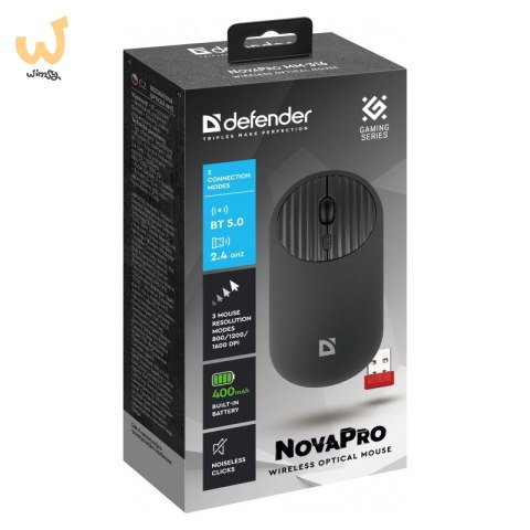 DEFENDER MYSZ NOVAPRO MM-316 RF+BT OPTIC 1600dpi CZARNA DEFENDER MYSZ NOVAPRO MM-316 RF+BT OPTIC 1600dpi CZARNA