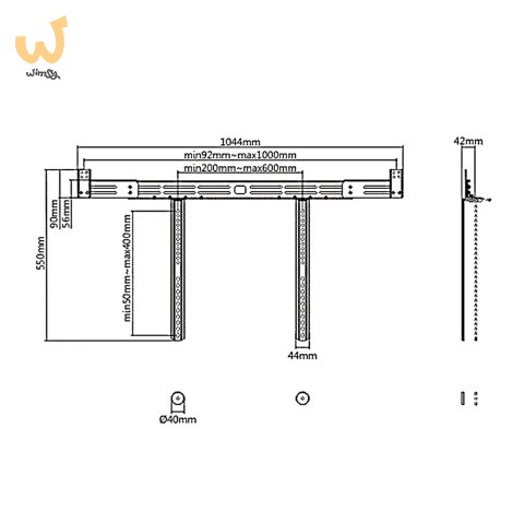 MACLEAN UCHWYT NA SOUNDBAR DO TV MAX 10KG MC-843 MACLEAN UCHWYT NA SOUNDBAR DO TV MAX 10KG MC-843