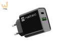 NATEC ŁADOWARKA SIECIOWA RIBERA USB-A + USB-C 20W POWER DELIVERY CZARNA NUC-2062
