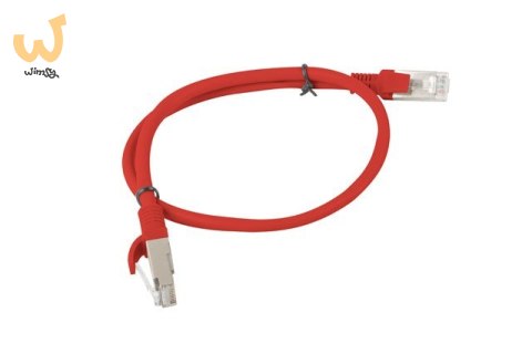 Patchcord UTP Lanberg PCU5-10CC-0050-R (RJ45 - RJ45 ; 0,50m; UTP; kat. 5e; kolor czerwony) Patchcord UTP Lanberg PCU5-10CC-0050-R (RJ45 - RJ45 ; 0,50m; UTP; kat. 5e; kolor czerwony)