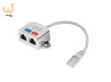 Adapter Lanberg AD-0026-S (RJ45 M - 2 x RJ45 F; kolor szary)
