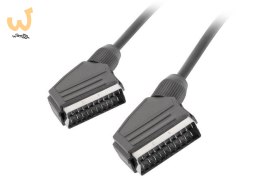 Kabel Lanberg CA-EUEU-10CC-0018-BK (SCART M - SCART M; 1,8m; kolor czarny)