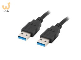 LANBERG KABEL USB-A 3.0 M/M 1M CZARNY CA-USBA-30CU-0010-BK