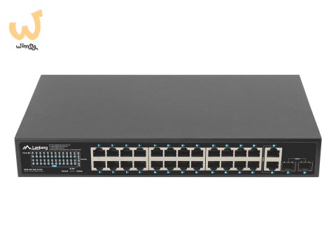 LANBERG SWITCH POE RACK 19" 24X 1GB POE+/2X GB/2X SFP 250W RSGE-24P-2GE-2S-250 LANBERG SWITCH POE RACK 19" 24X 1GB POE+/2X GB/2X SFP 250W RSGE-24P-2GE-2S-250