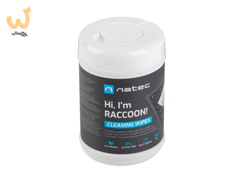 NATEC CHUSTECZKI CZYSZCZĄCE RACCOON 100 SZT. NSC-1796 NATEC CHUSTECZKI CZYSZCZĄCE RACCOON 100 SZT. NSC-1796