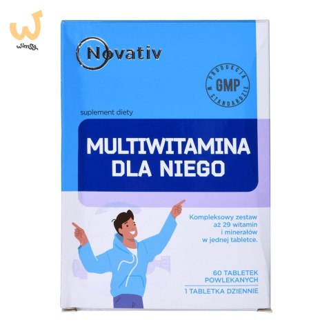 Novativ Multiwitamina dla Niego 60 tabletek powlekanych Novativ Multiwitamina dla Niego 60 tabletek powlekanych