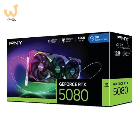 Karta graf. PNY GeForce RTX 5080 16GB ARGB OC 3-FAN Karta graf. PNY GeForce RTX 5080 16GB ARGB OC 3-FAN