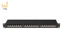 LANBERG PATCH PANEL 24 PORT 1U 19" KAT.6A FTP CZARNY PPSA-1024-B