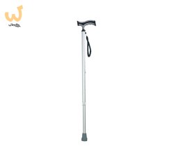 Laska inwalidzka aluminiowa z miękkim uchwytem - srebrna AR-014E