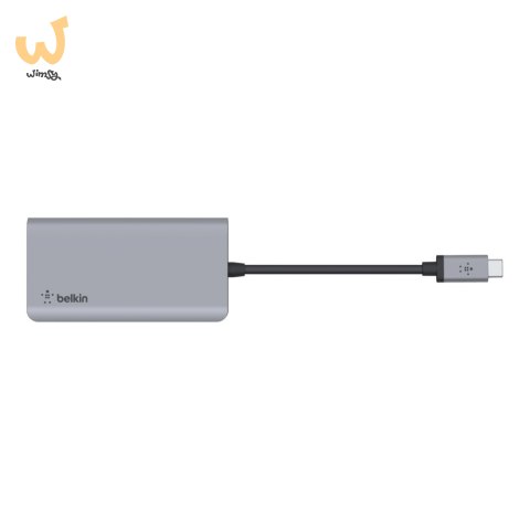 Hub Belkin Connect USB-C 4-in-1 Multiport Adapter 1x4k HDMI/2xUSB-A/1xUSB-C PD3.0 Grey