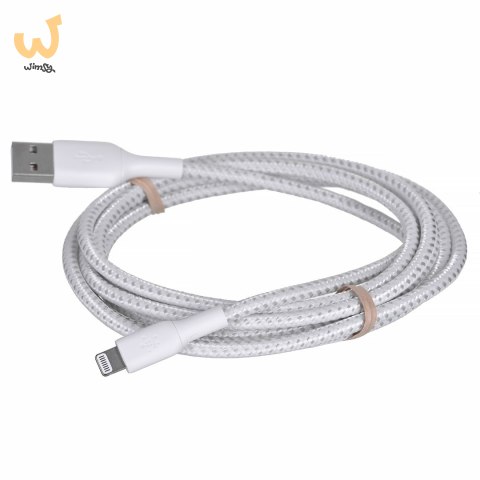 Kabel Belkin BoostCharge Braided Lightning to USB-A Cable 2m oplot White Kabel Belkin BoostCharge Braided Lightning to USB-A Cable 2m oplot White