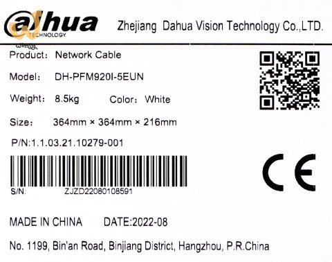 Kabel sieciowy DAHUA drut, 100% miedź PFM920I-5EUN (UTP; 305m; kat. 5e;) Kabel sieciowy DAHUA drut, 100% miedź PFM920I-5EUN (UTP; 305m; kat. 5e;)