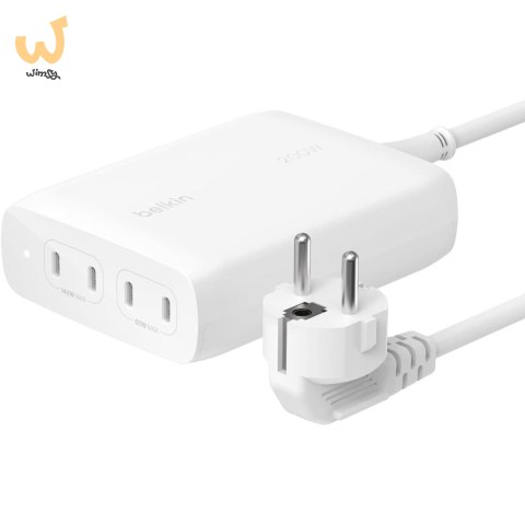 Ładowarka Belkin BoostCharge Pro 4-Port USB-C PD 3.1 GaN Charger 200W White Ładowarka Belkin BoostCharge Pro 4-Port USB-C PD 3.1 GaN Charger 200W White