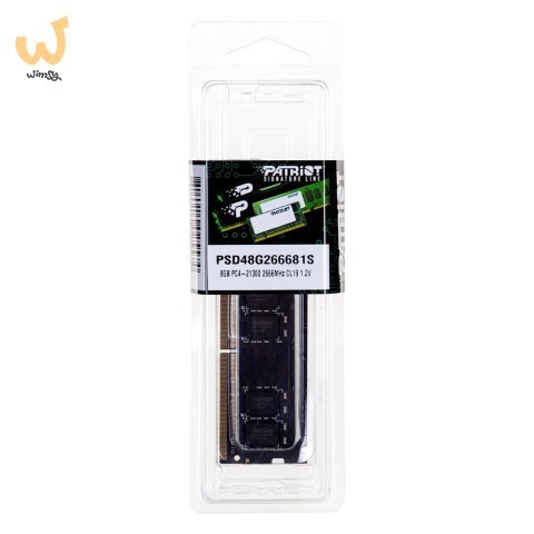 Pamięć RAM Patriot Memory Signature PSD48G266681S (DDR4 SO-DIMM; 1 x 8 GB; 2666 MHz; CL19) Pamięć RAM Patriot Memory Signature PSD48G266681S (DDR4 SO-DIMM; 1 x 8 GB; 2666 MHz; CL19)