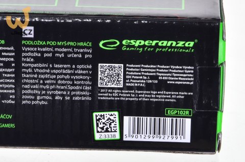 Podkładka gamingowa pod mysz Esperanza Flame EGP102R (300mm x 240mm) Podkładka gamingowa pod mysz Esperanza Flame EGP102R (300mm x 240mm)