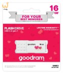 Pendrive GoodRam UME3-0160W0R11-V (16GB; USB 3.0; kolor biały) VALENTINE