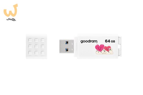 Pendrive GoodRam UME3-0640W0R11-V (64GB; USB 3.0; kolor biały) VALENTINE Pendrive GoodRam UME3-0640W0R11-V (64GB; USB 3.0; kolor biały) VALENTINE