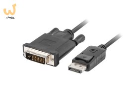 Kabel Lanberg CA-DPDV-10CU-0030-BK (DisplayPort M - DVI-D M; 3m; kolor czarny)