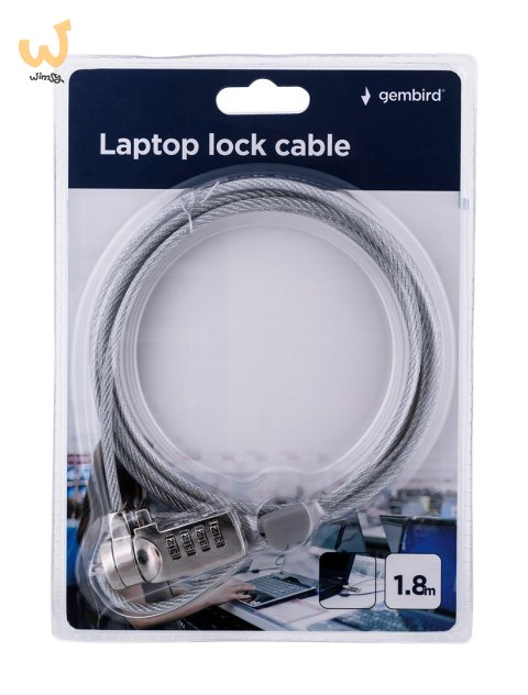 Linka zabezpieczająca do laptopa na 4 cyfrowy kod GEMBIRD LK-CL-01 Linka zabezpieczająca do laptopa na 4 cyfrowy kod GEMBIRD LK-CL-01