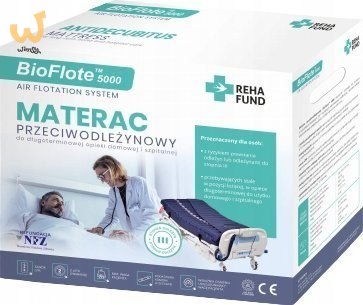 Materac przeciwodleżynowy rurowy BioFlote 5000 Materac przeciwodleżynowy rurowy BioFlote 5000