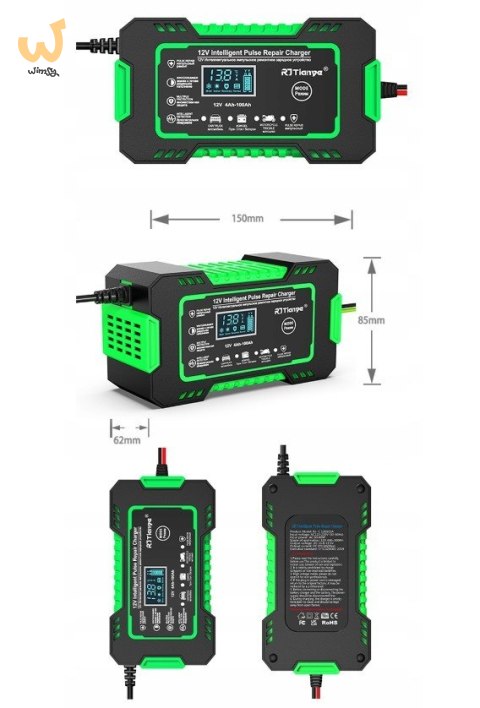 Prostownik akumulatorowy RJ Tianye RJ-C 120501A 12V, 6A Prostownik akumulatorowy RJ Tianye RJ-C 120501A 12V, 6A