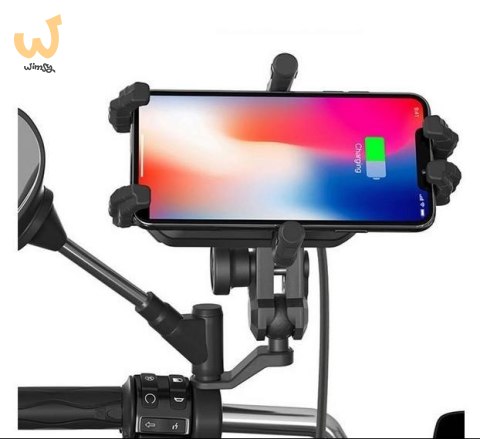 Uchwyt na telefon i ładowarka indukcyjna FreedConn MC29 15W + USB Uchwyt na telefon i ładowarka indukcyjna FreedConn MC29 15W + USB