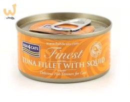 Fish4Cats Finest filet Tuńczyk z Kałamarnicami 70g