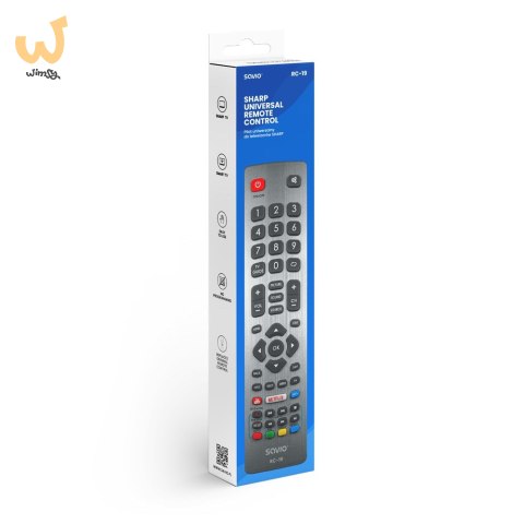 SAVIO PILOT UNIWERSALNY/ZAMIENNIK DO TV SHARP-SMART TV RC-19 SAVIO PILOT UNIWERSALNY/ZAMIENNIK DO TV SHARP-SMART TV RC-19