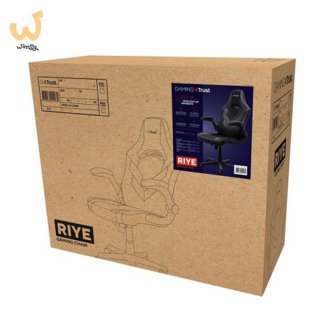 Fotel gamingowy TRUST GXT703 RIYE GAMING CHAIR BLACK (25128) Fotel gamingowy TRUST GXT703 RIYE GAMING CHAIR BLACK (25128)