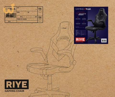 Fotel gamingowy TRUST GXT703 RIYE GAMING CHAIR BLACK (25128) Fotel gamingowy TRUST GXT703 RIYE GAMING CHAIR BLACK (25128)